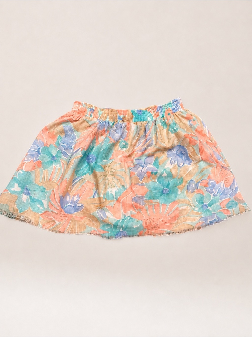 VTG Cut Off Convertible Floral Crop Baby Doll Tube Top / A-Line Flare Mini Skirt - Picture 11 of 16